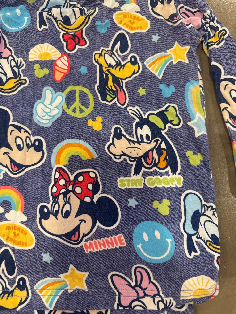 Little Sleepies Navy Blue Mickey & Friends One-Piece Pajama Set - Picture 7 of 9